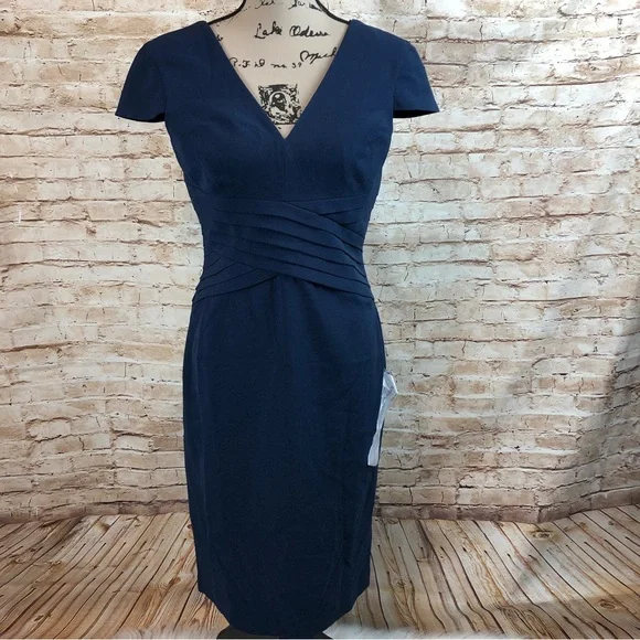 strapless open back dress Dress The Population Navy Jordan Dress main image 1